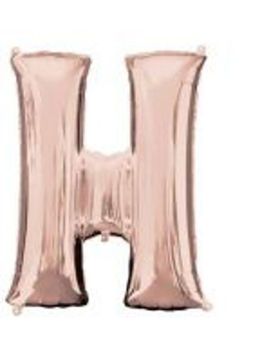 Picture of ROSE GOLD LETTER H FOIL BALLOON